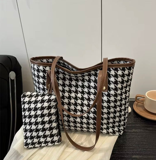 Parisian Check Tote Set