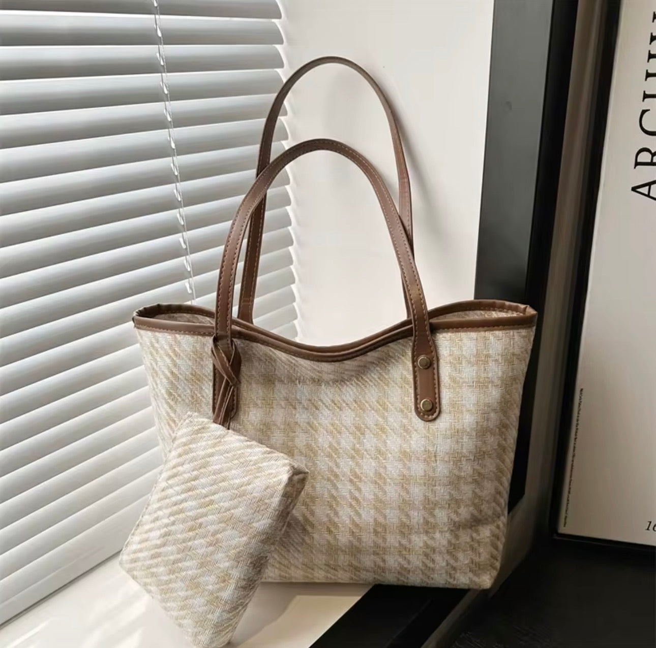 Parisian Check Tote Set