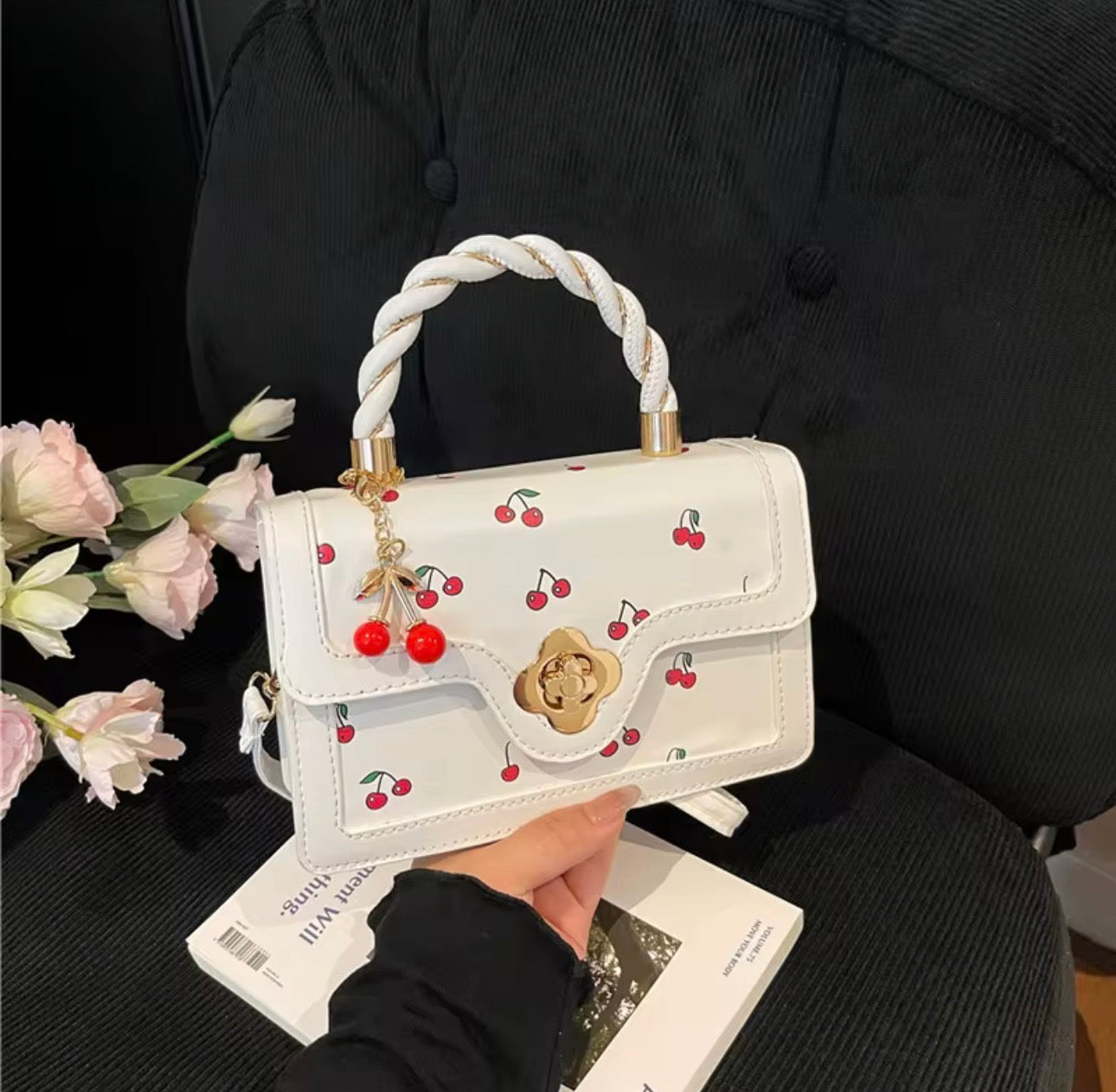 Cherry noir mini bag