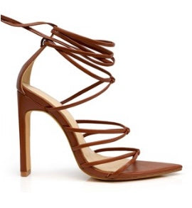 Brown stripped heel