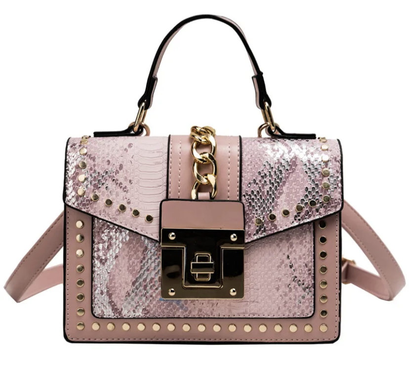 Golden fashion lock Handbag