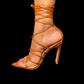 Brown stripped heel